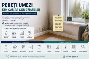 Pereți umezi din cauza condensului – cauze, semne și soluții