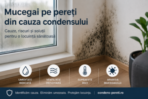 Mucegai pe pereți din condens – umezeală și condens la fereastră