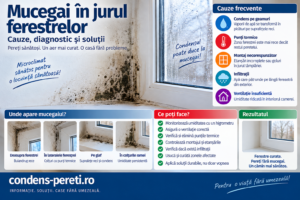 Mucegai în jurul ferestrelor – condens, punți termice și umezeală