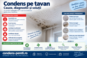 Condens pe tavan – umezeală, mucegai și infiltrații la nivelul plafonului