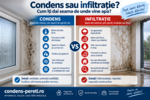 Condens sau infiltrație – diferențe între umezeala interioară și apa din exterior